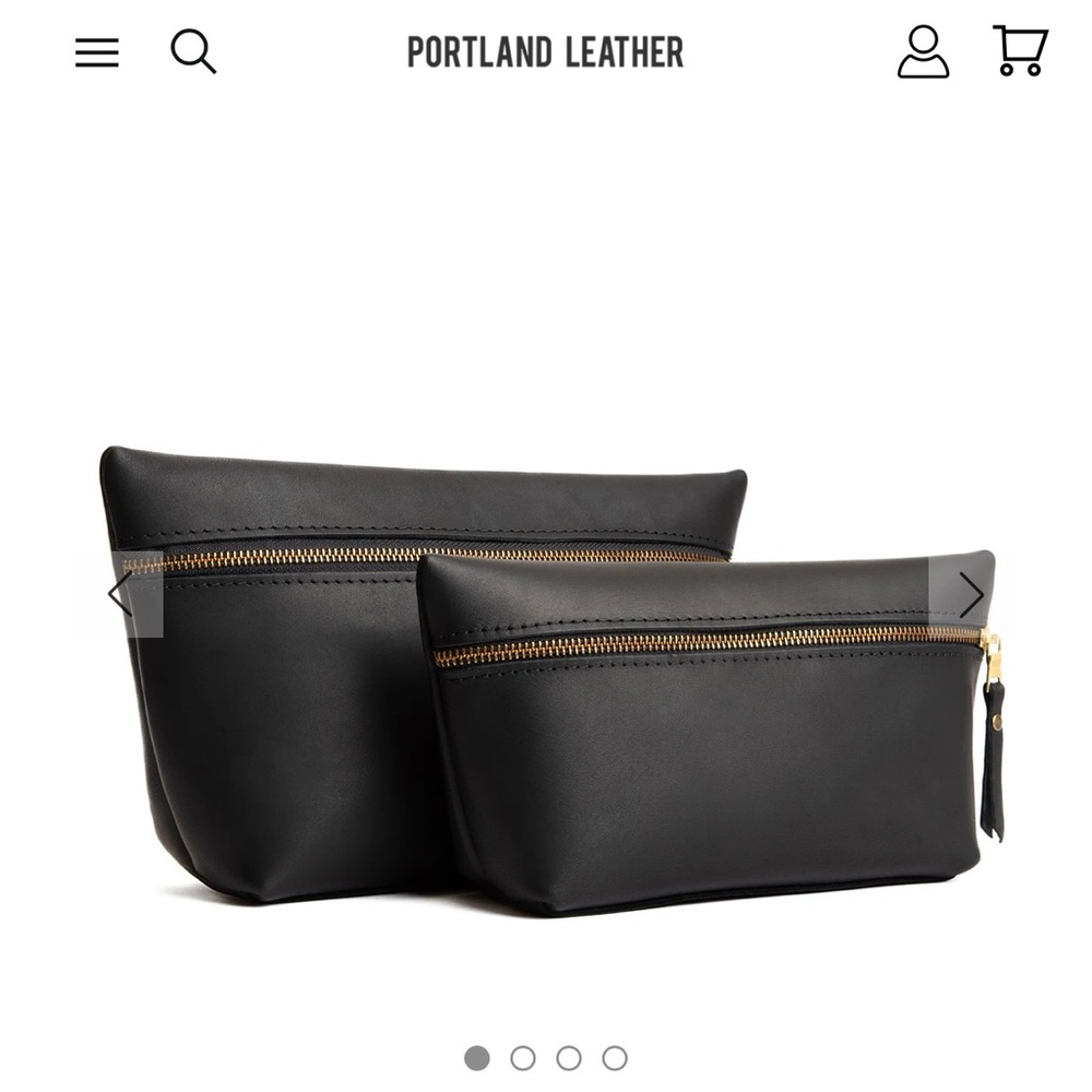 Portland Leather X-Large classic makeup bag